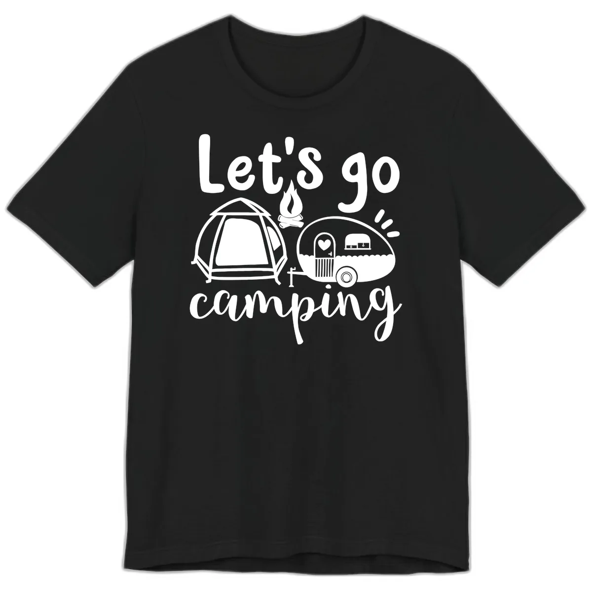 Let's Go Camping Premium T-Shirt in Black