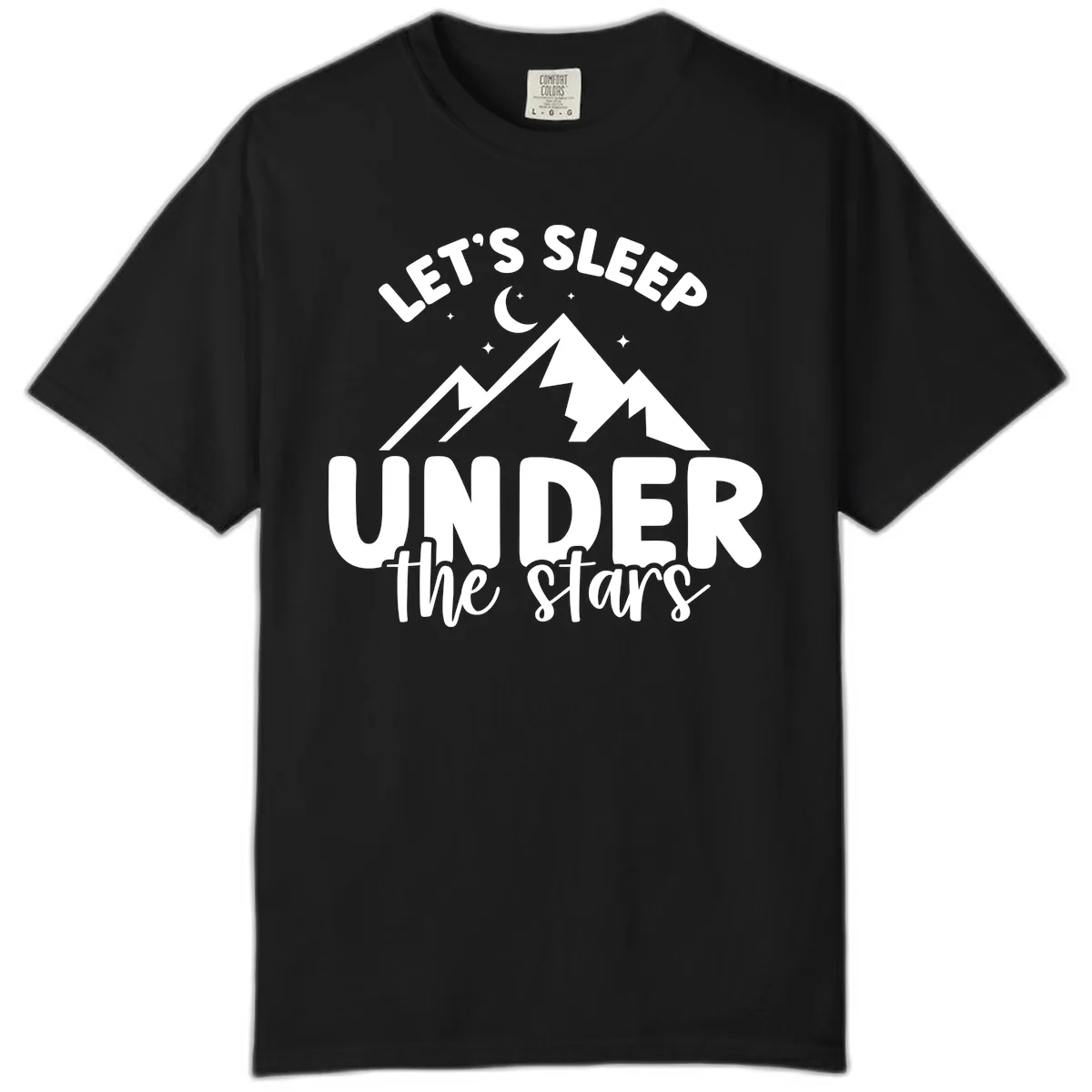 Let's Sleep Under The Stars Comfort Color in Black