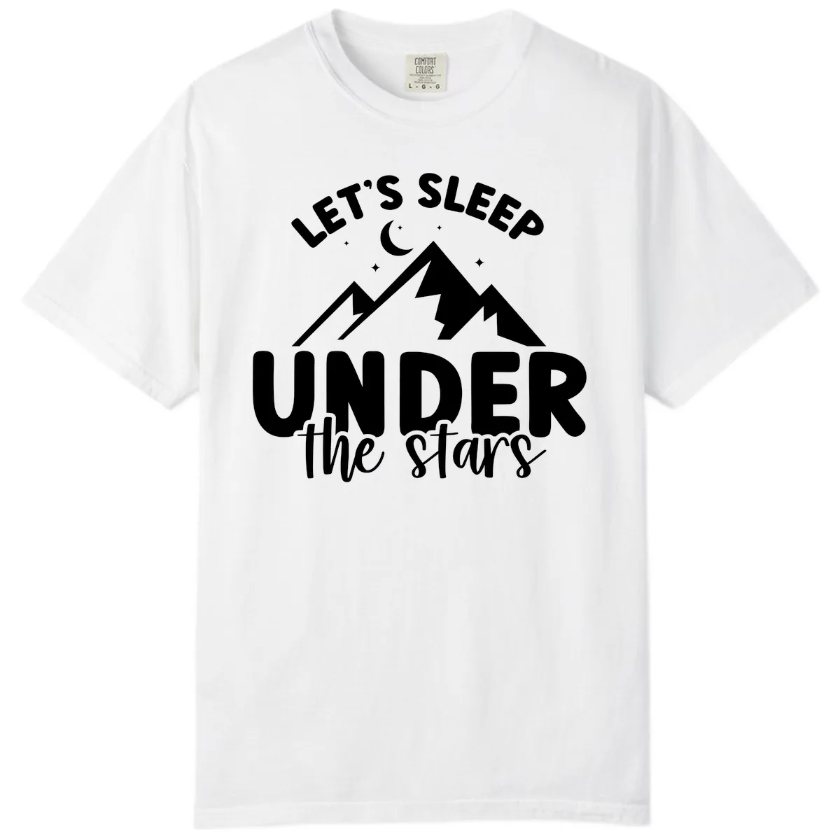 Let's Sleep Under The Stars Comfort Color in White