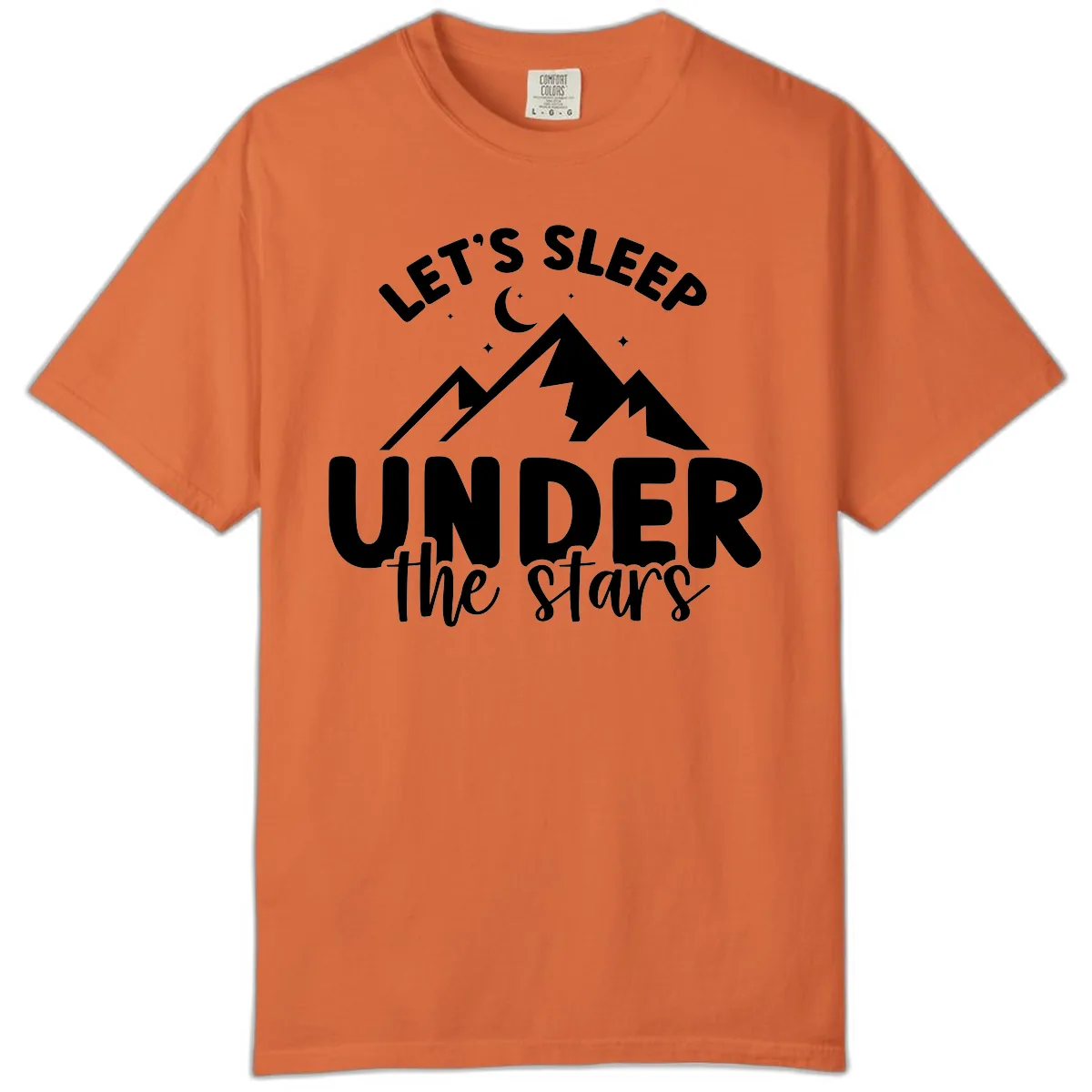 Let's Sleep Under The Stars Comfort Color in Burnt Orange