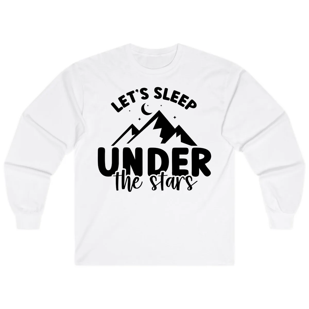 Let's Sleep Under The Stars Long Sleeve in White