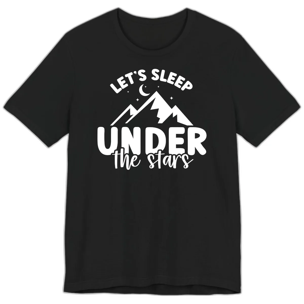 Let's Sleep Under The Stars Premium T-Shirt in Black