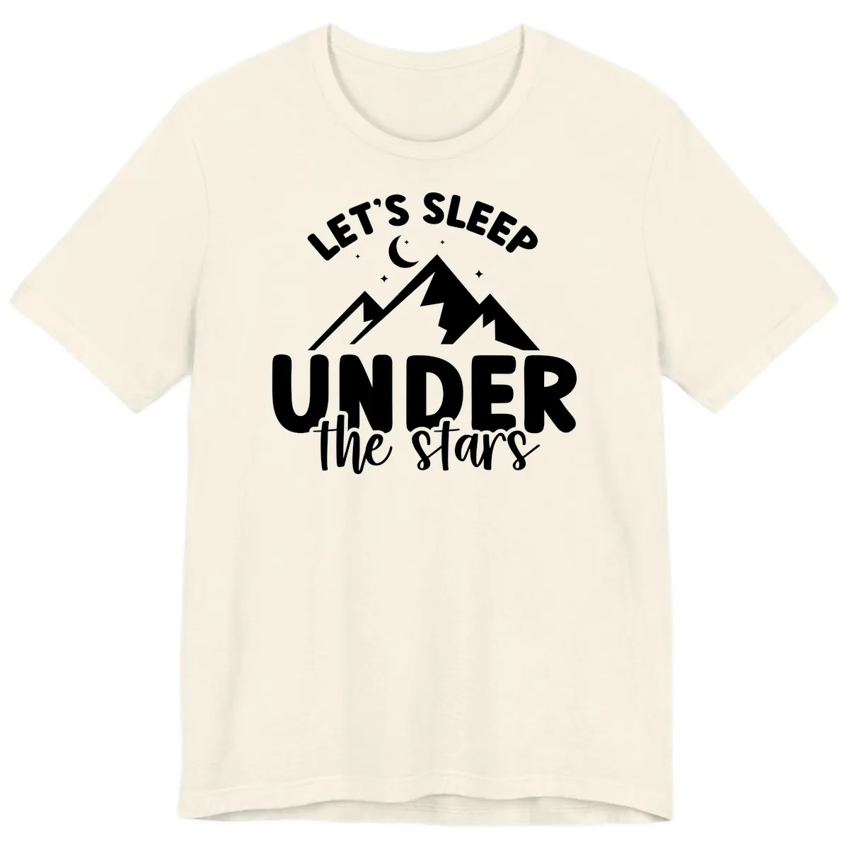 Let's Sleep Under The Stars Premium T-Shirt in Natural