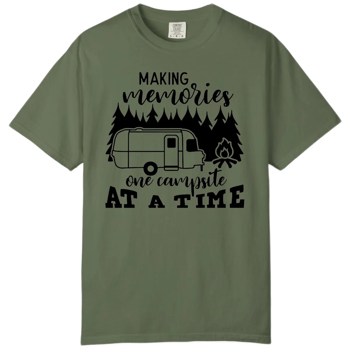 Making Memories One Campsite At A Time Comfort Color in Sage