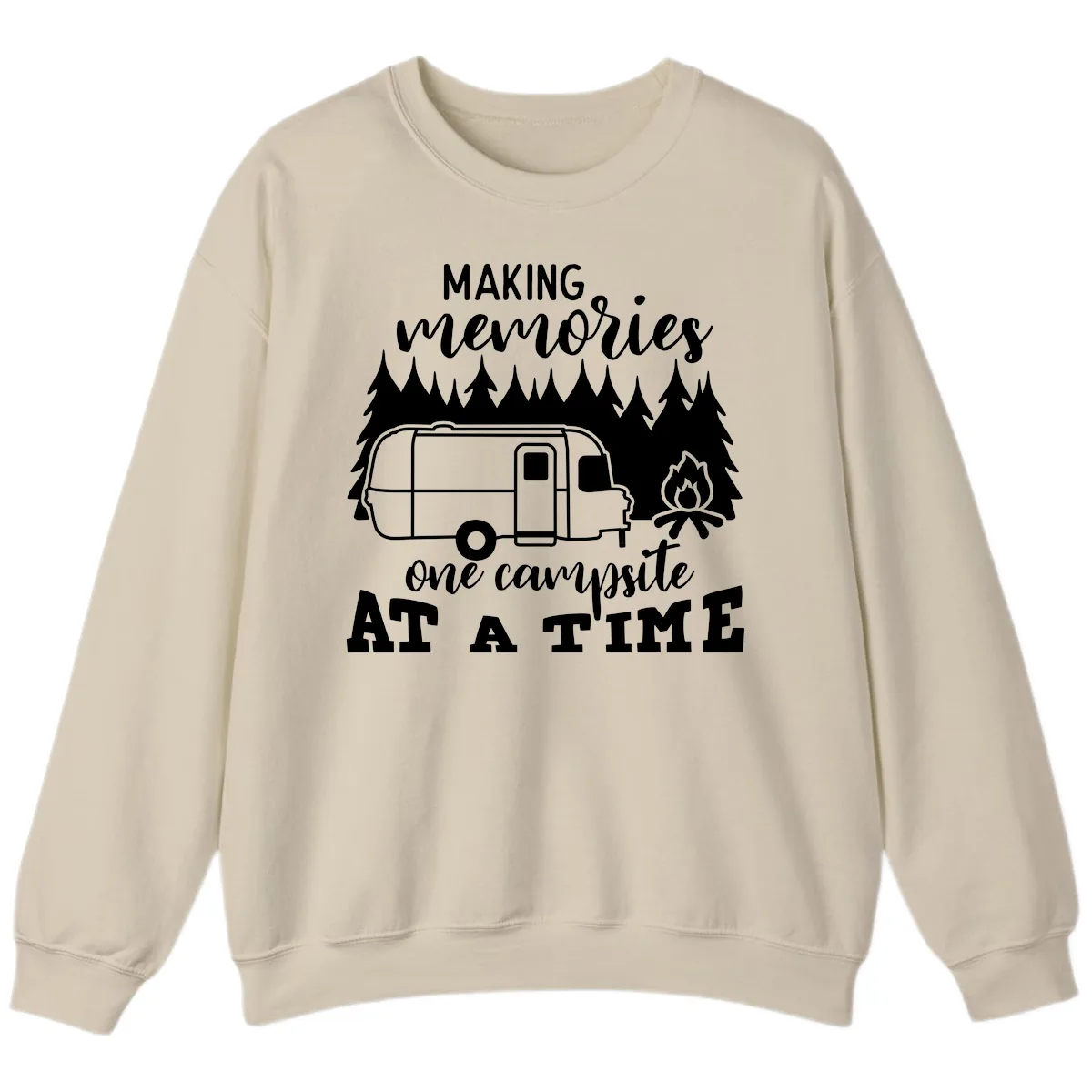 Making Memories One Campsite At A Time Sweatshirt in Sand