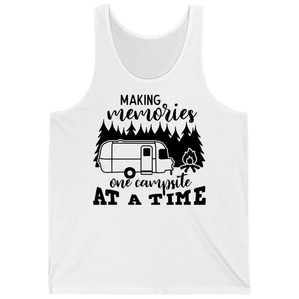 Making Memories One Campsite At A Time Tank in White