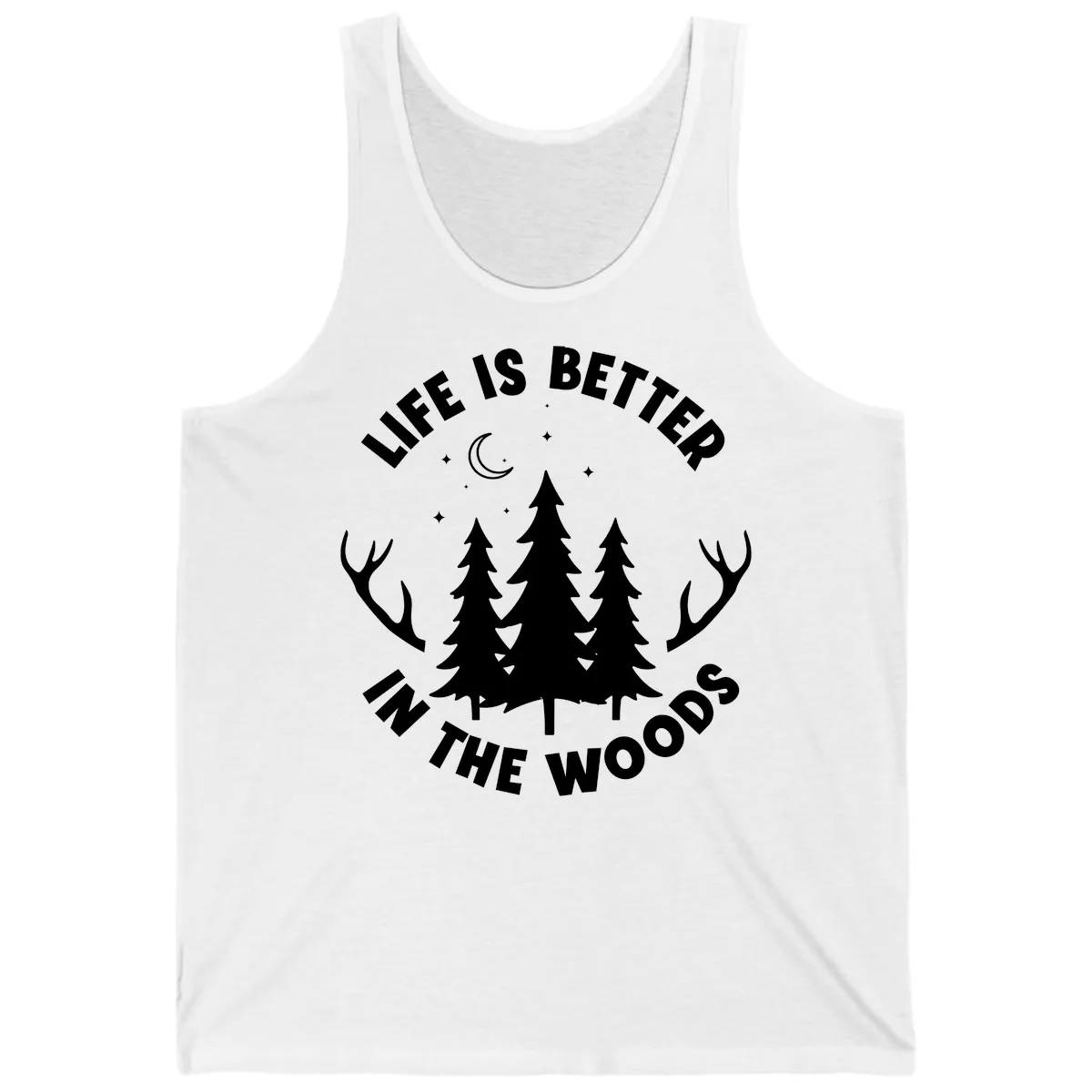 Life Is Better In The Woods Tank in White