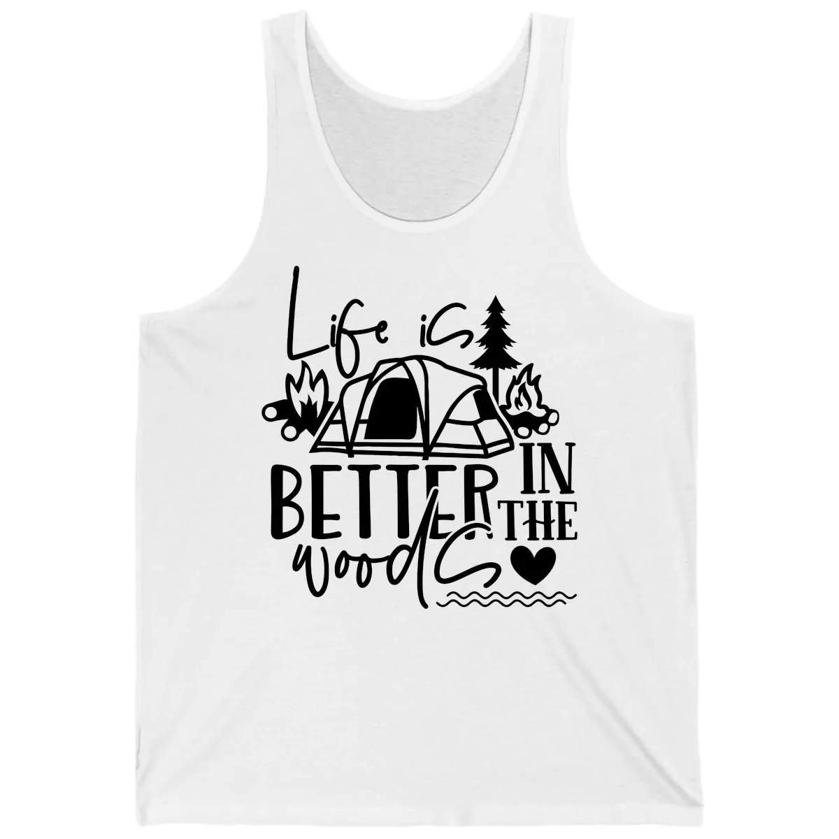 Life Is Better In The Woods Tank in White
