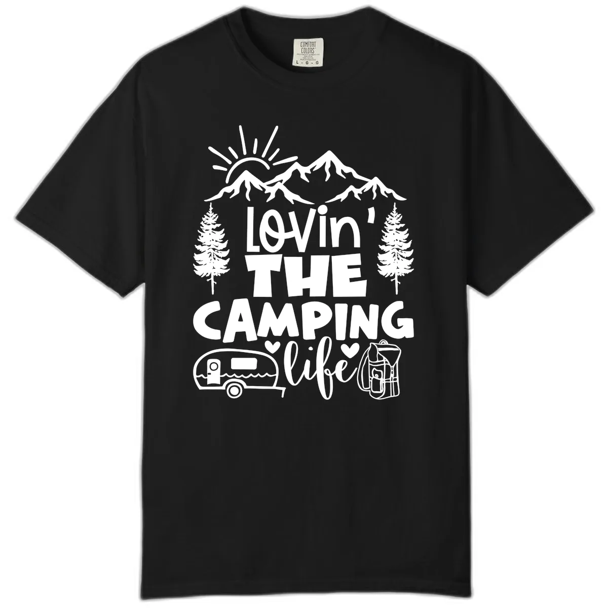 Lovin' The Camping Life Comfort Color in Black