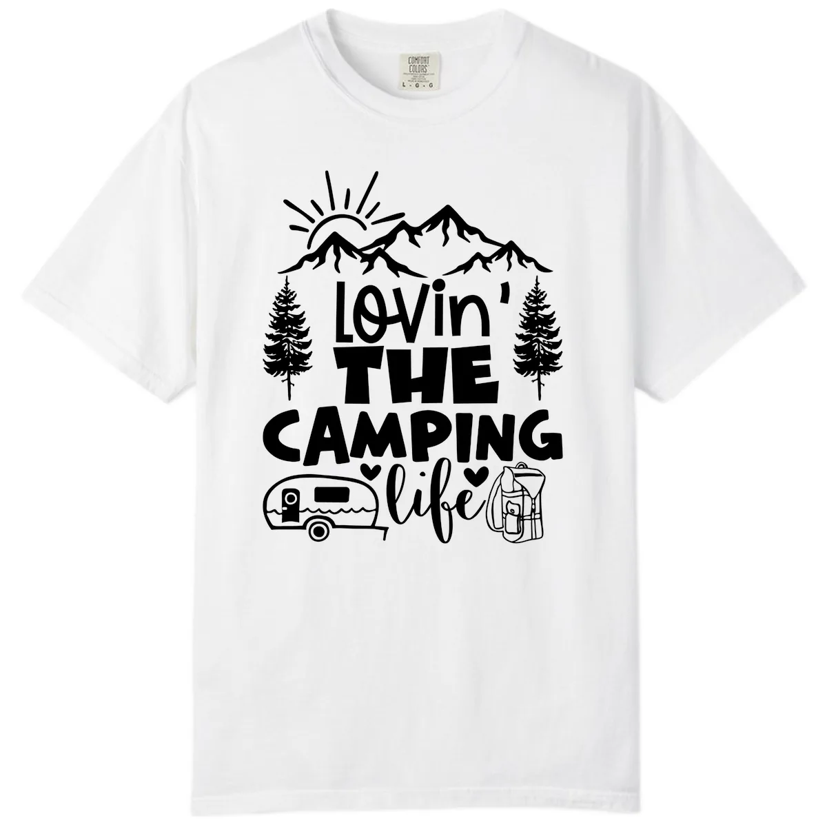 Lovin' The Camping Life Comfort Color in White