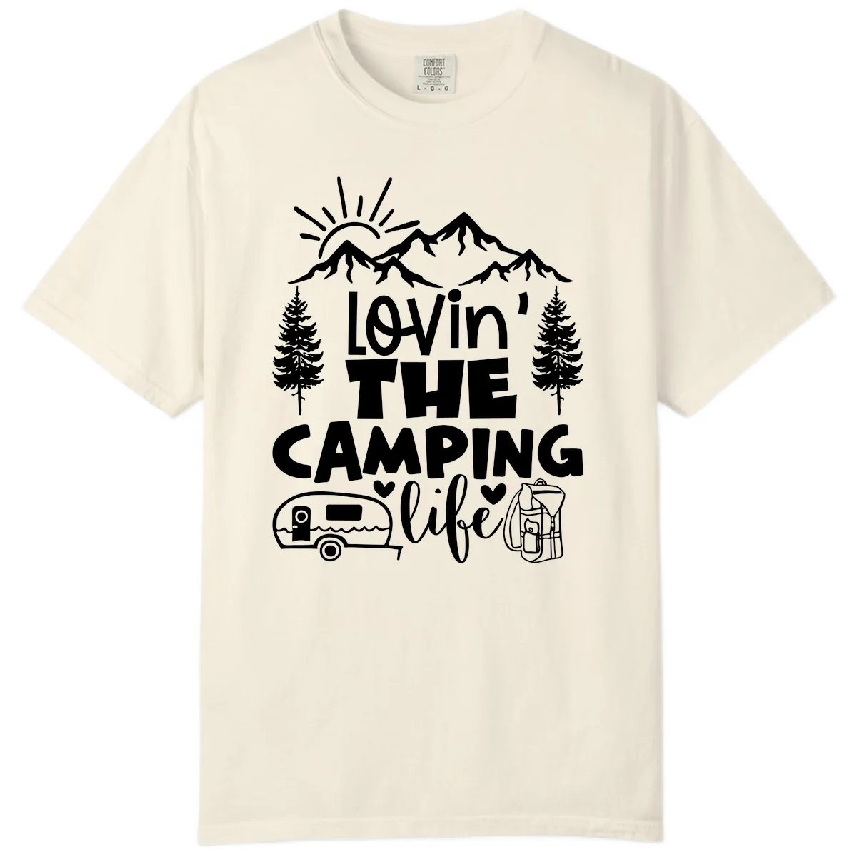 Lovin' The Camping Life Comfort Color in Ivory