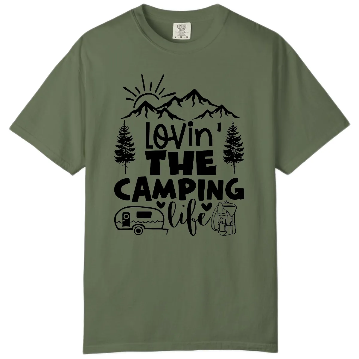 Lovin' The Camping Life Comfort Color in Sage