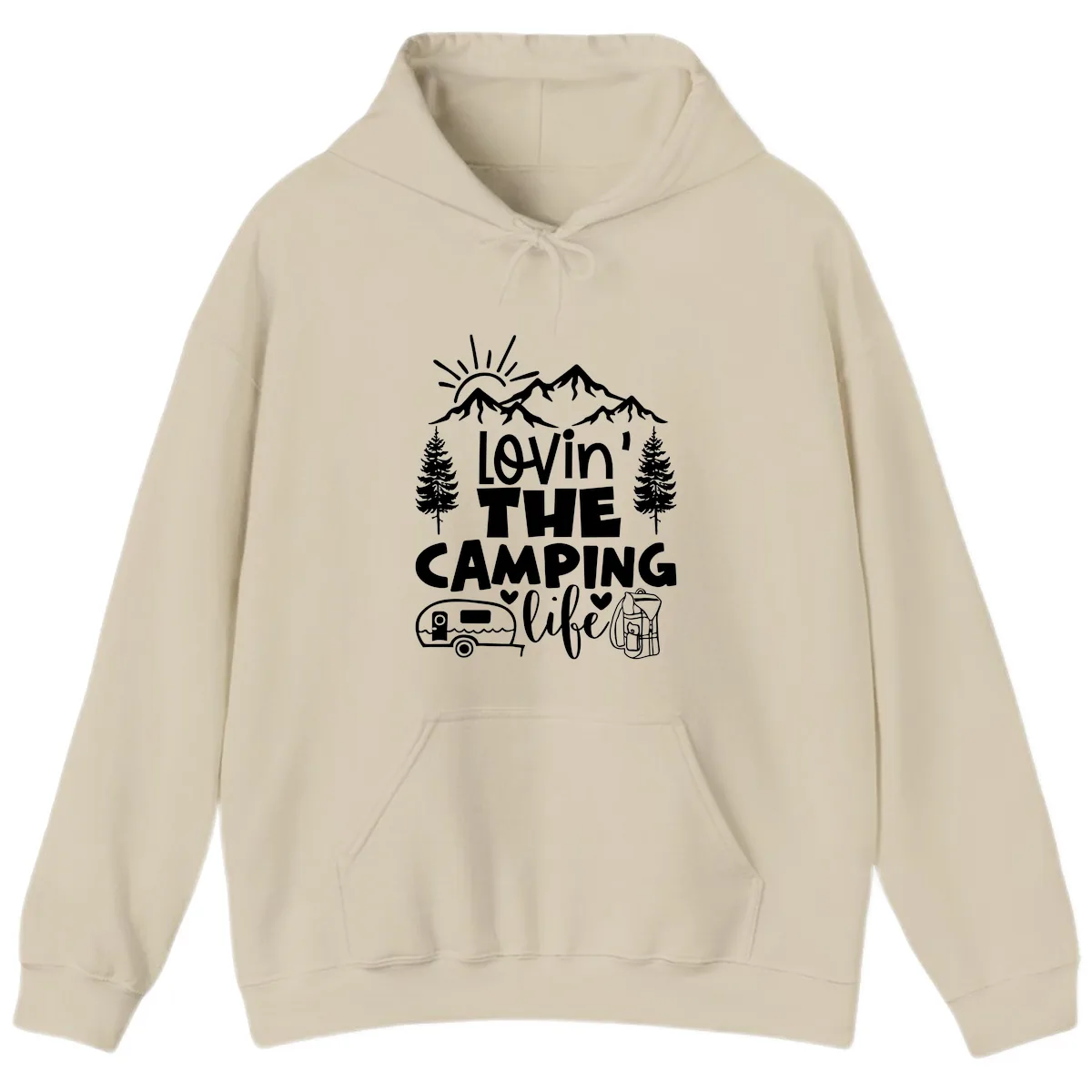 Lovin' The Camping Life Hoodie in Sand