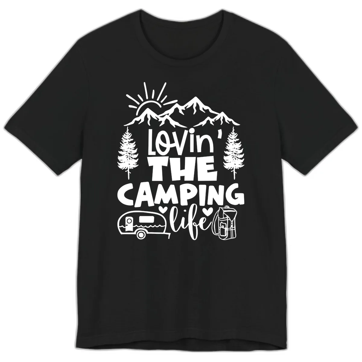 Lovin' The Camping Life Premium T-Shirt in Black