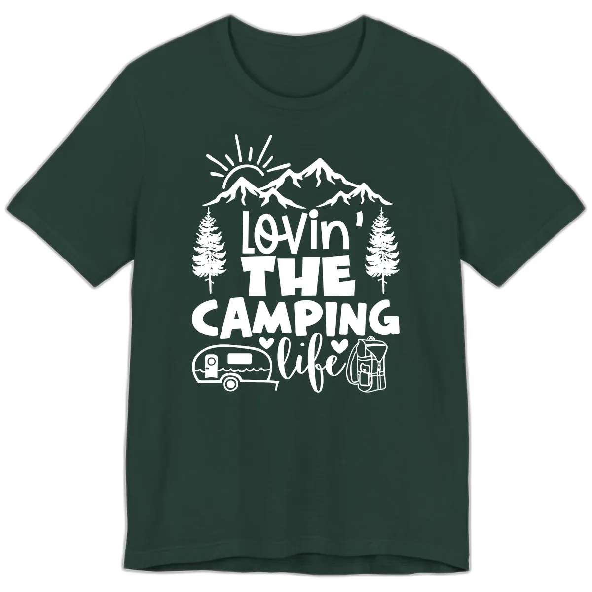 Lovin' The Camping Life Premium T-Shirt in Forest