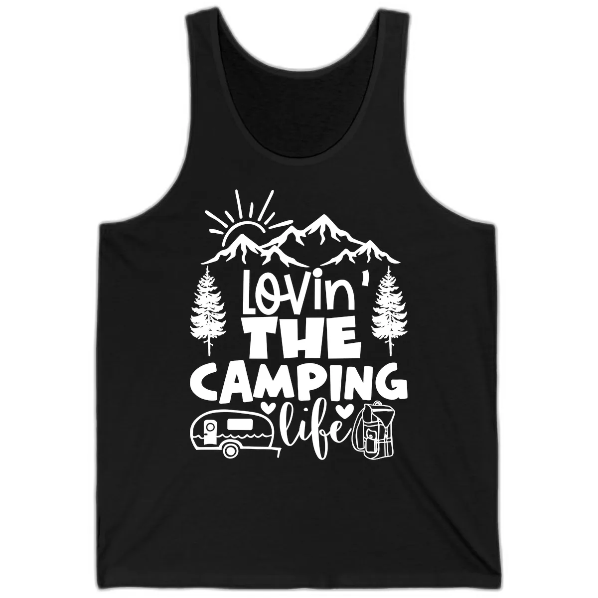 Lovin' The Camping Life Tank in Black
