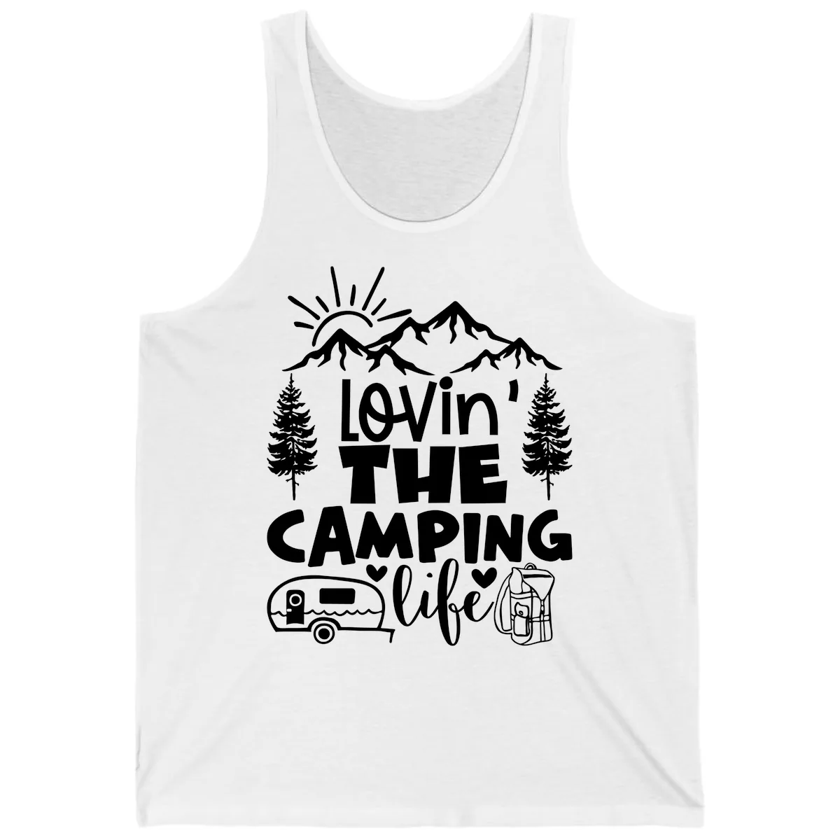 Lovin' The Camping Life Tank in White