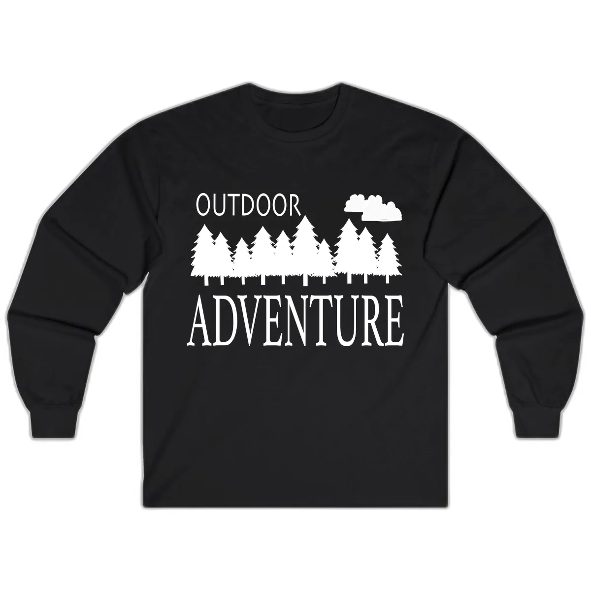 Outdoor Adventure Forest Line Long Sleeve in Black