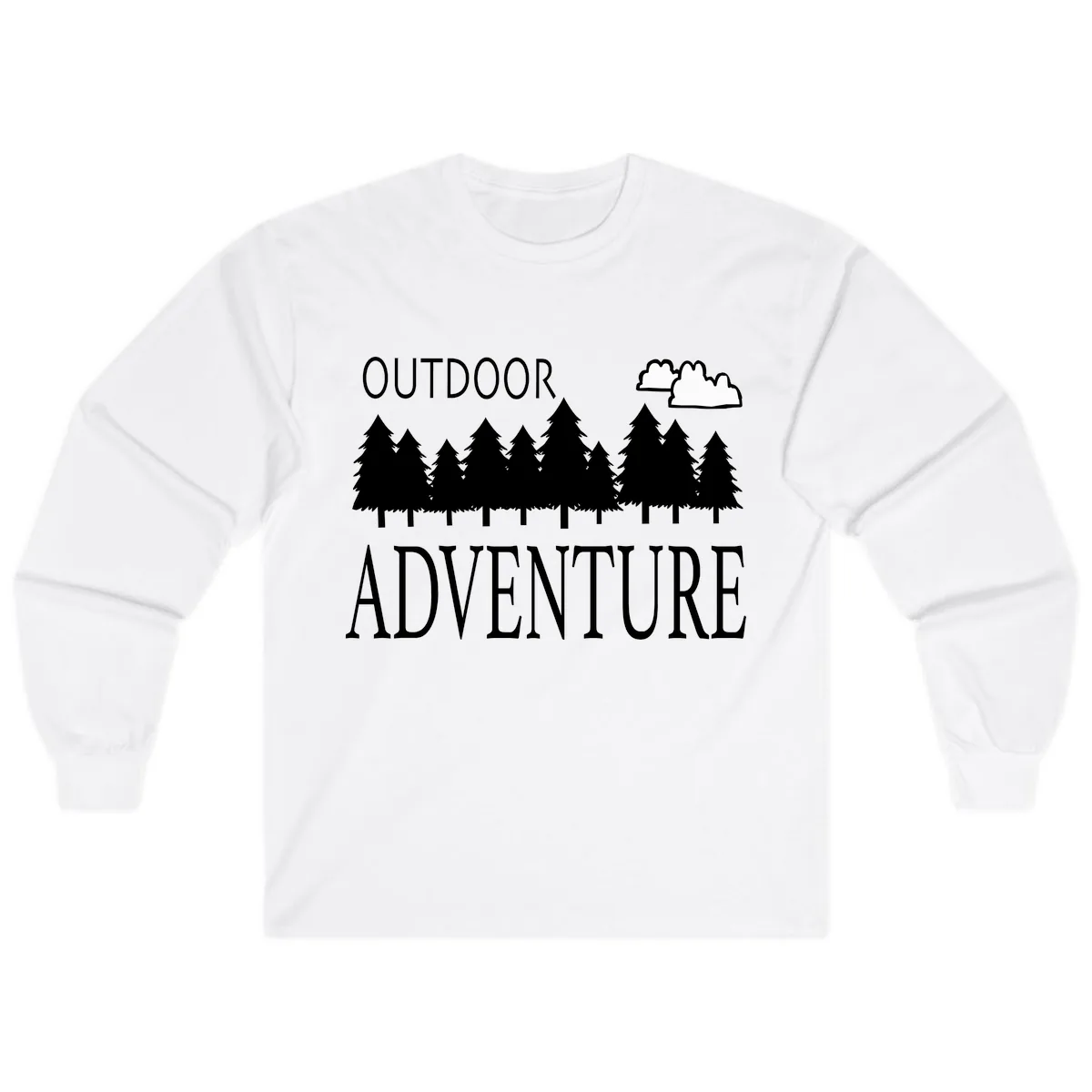 Outdoor Adventure Forest Line Long Sleeve in White