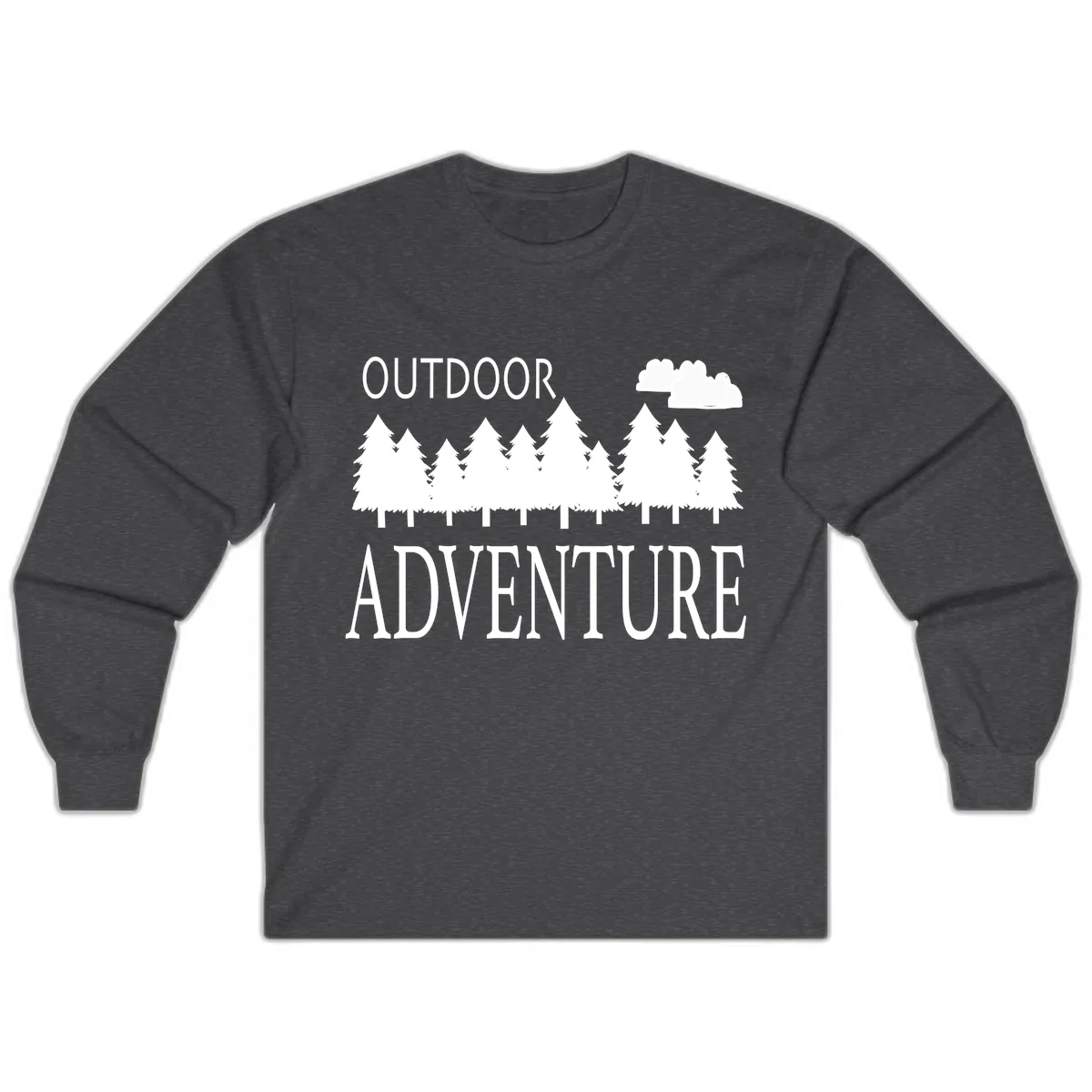 Outdoor Adventure Forest Line Long Sleeve in Dark Heather