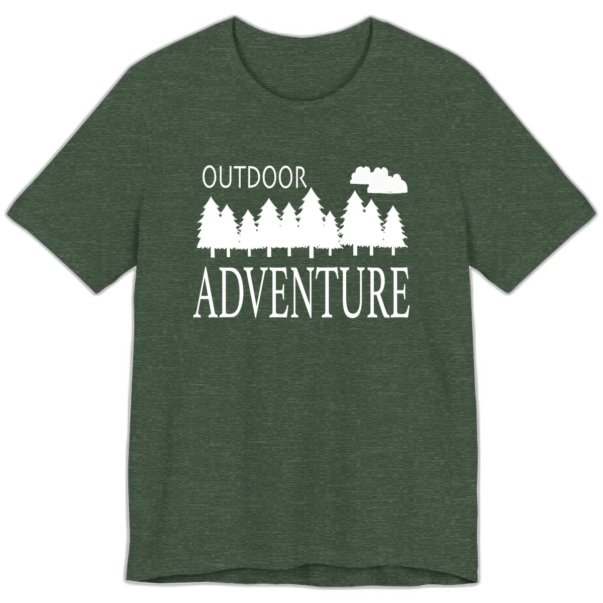 Outdoor Adventure Forest Line Premium T-Shirt in Heather Forest