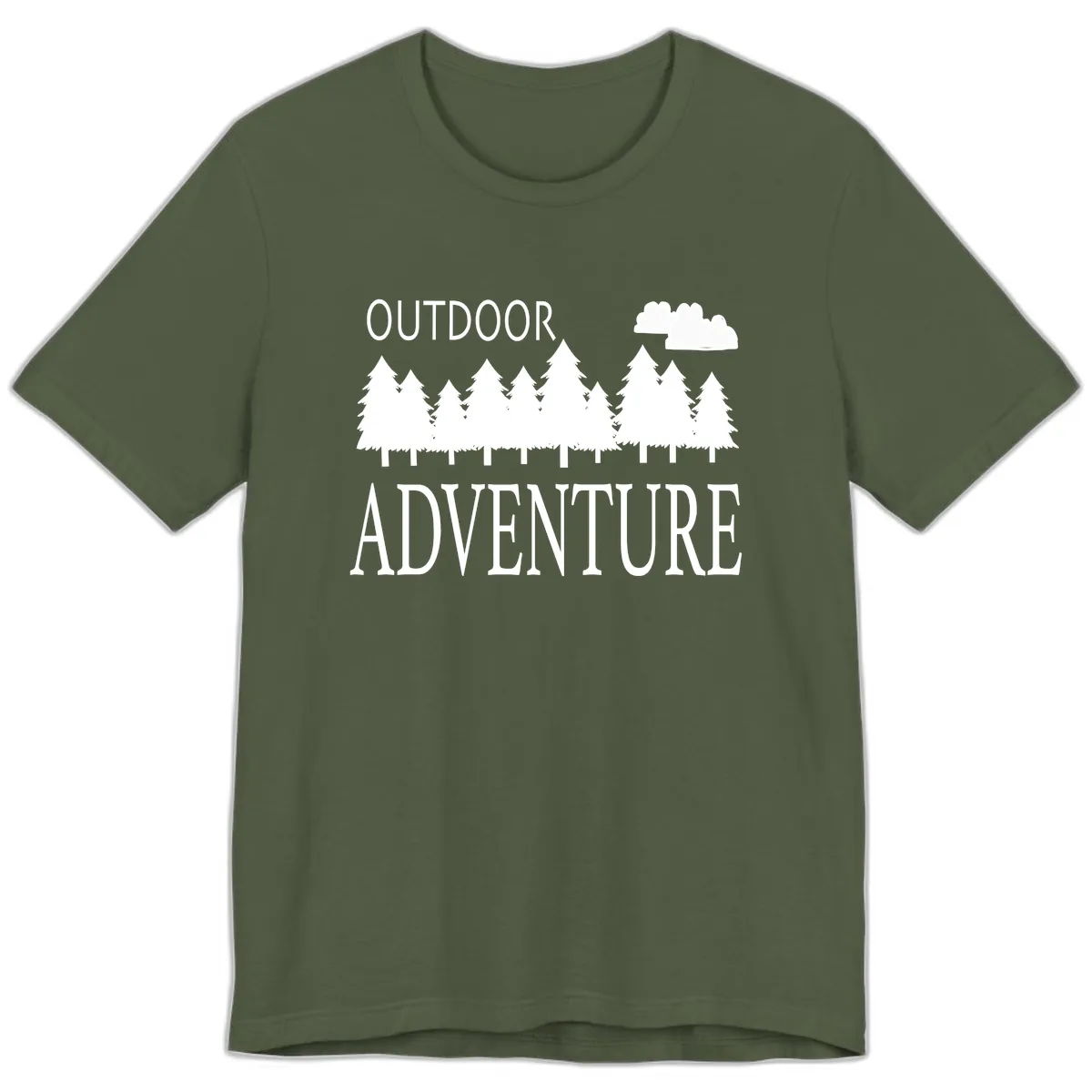 Outdoor Adventure Forest Line Premium T-Shirt in Military Green