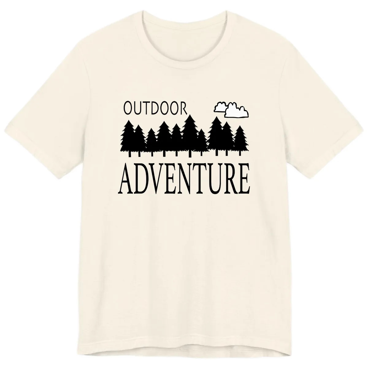 Outdoor Adventure Forest Line Premium T-Shirt in Natural