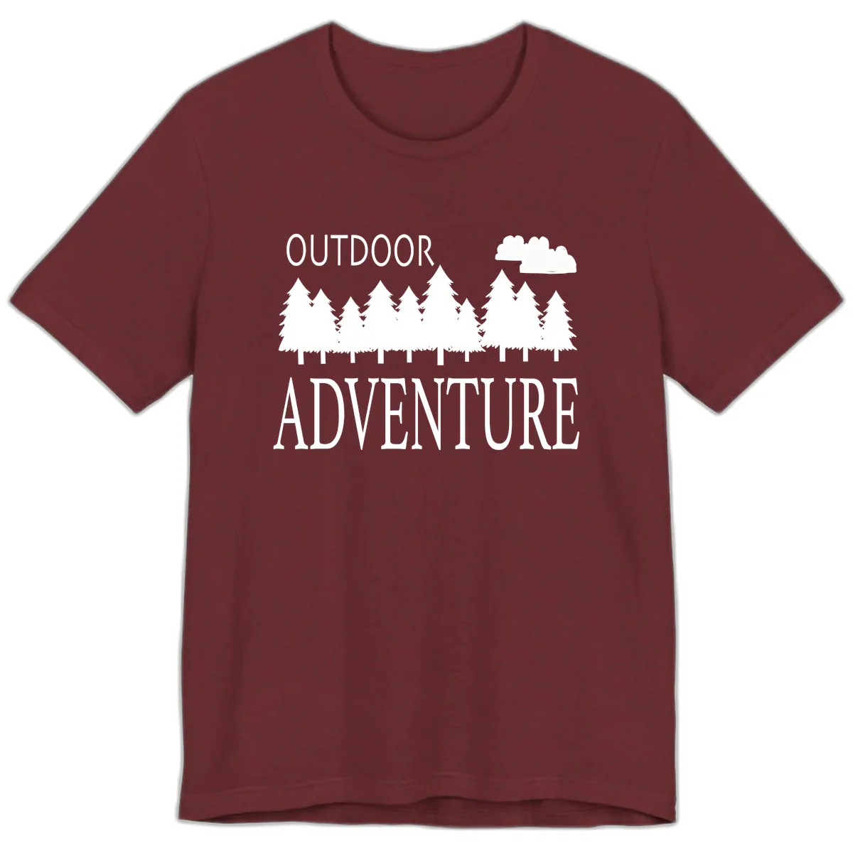 Outdoor Adventure Forest Line Premium T-Shirt in Heather Cardinal