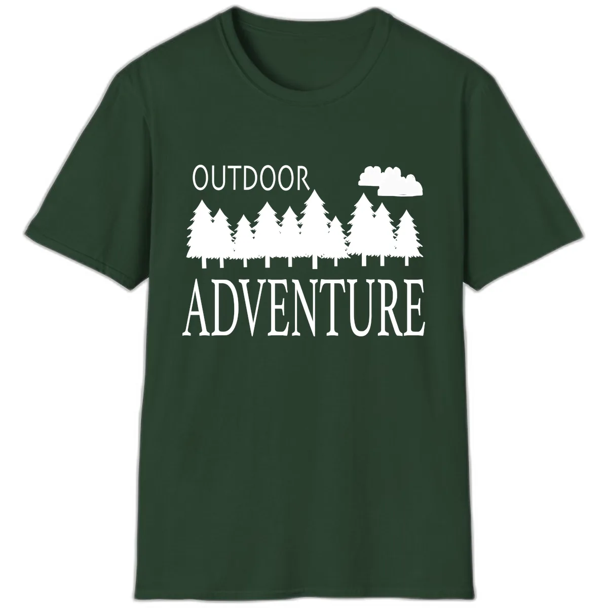 Outdoor Adventure Forest Line T-Shirt in Forest Green