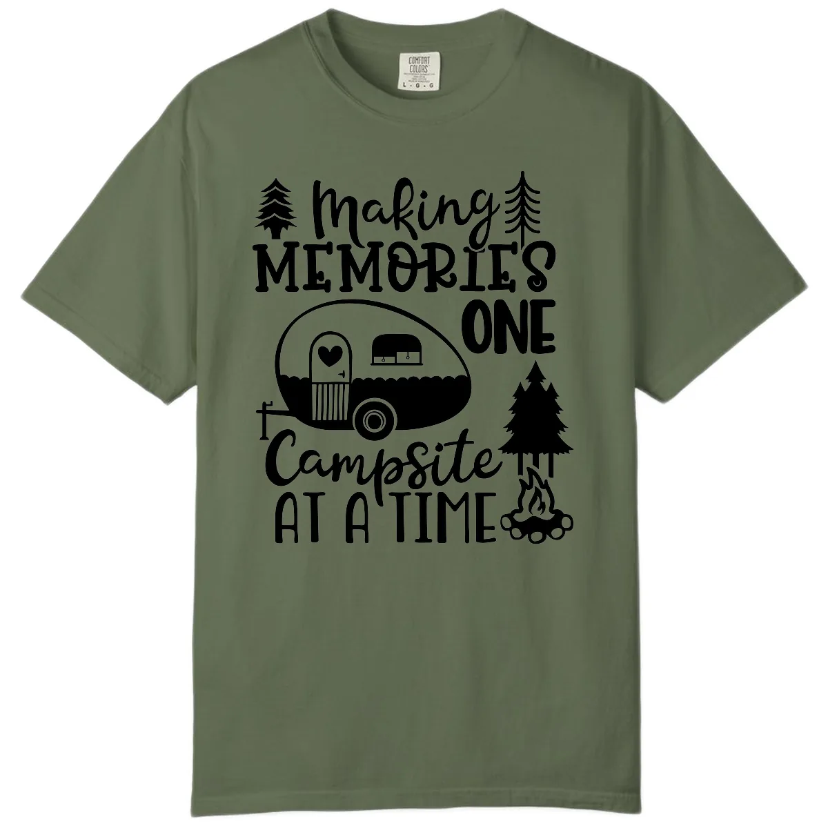 Making Memories One Campsite At A Time Comfort Color in Sage
