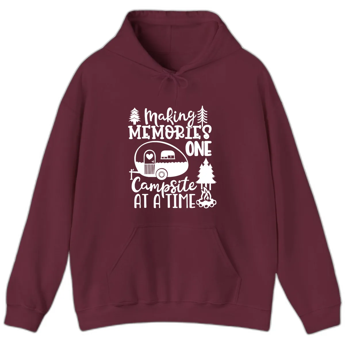 Making Memories One Campsite At A Time Hoodie in Maroon