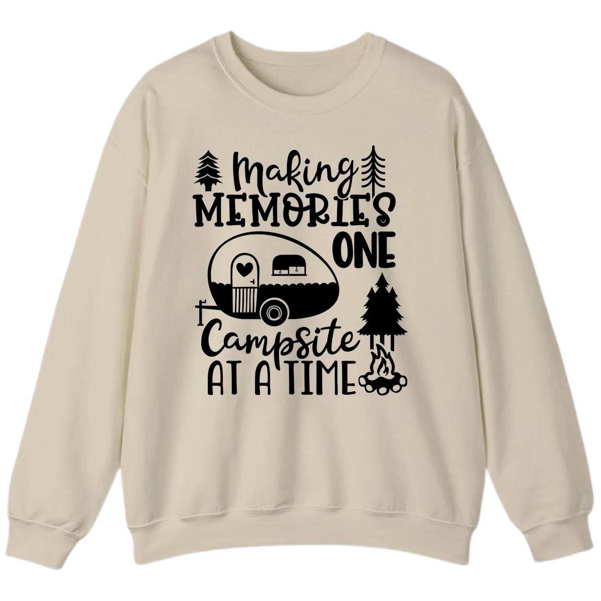 Making Memories One Campsite At A Time Sweatshirt in Sand