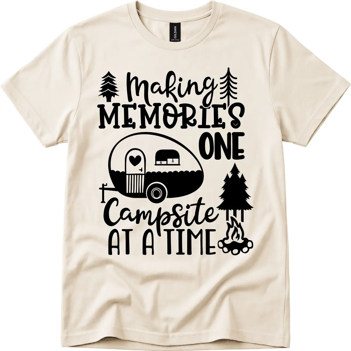 Making Memories One Campsite At A Time T-Shirt in Natural