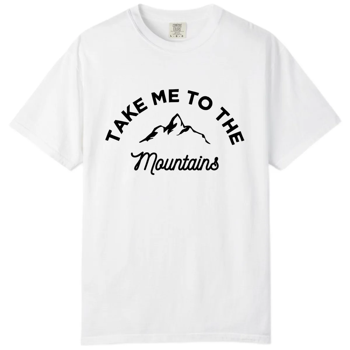 Take Me To The Mountains Comfort Color in White