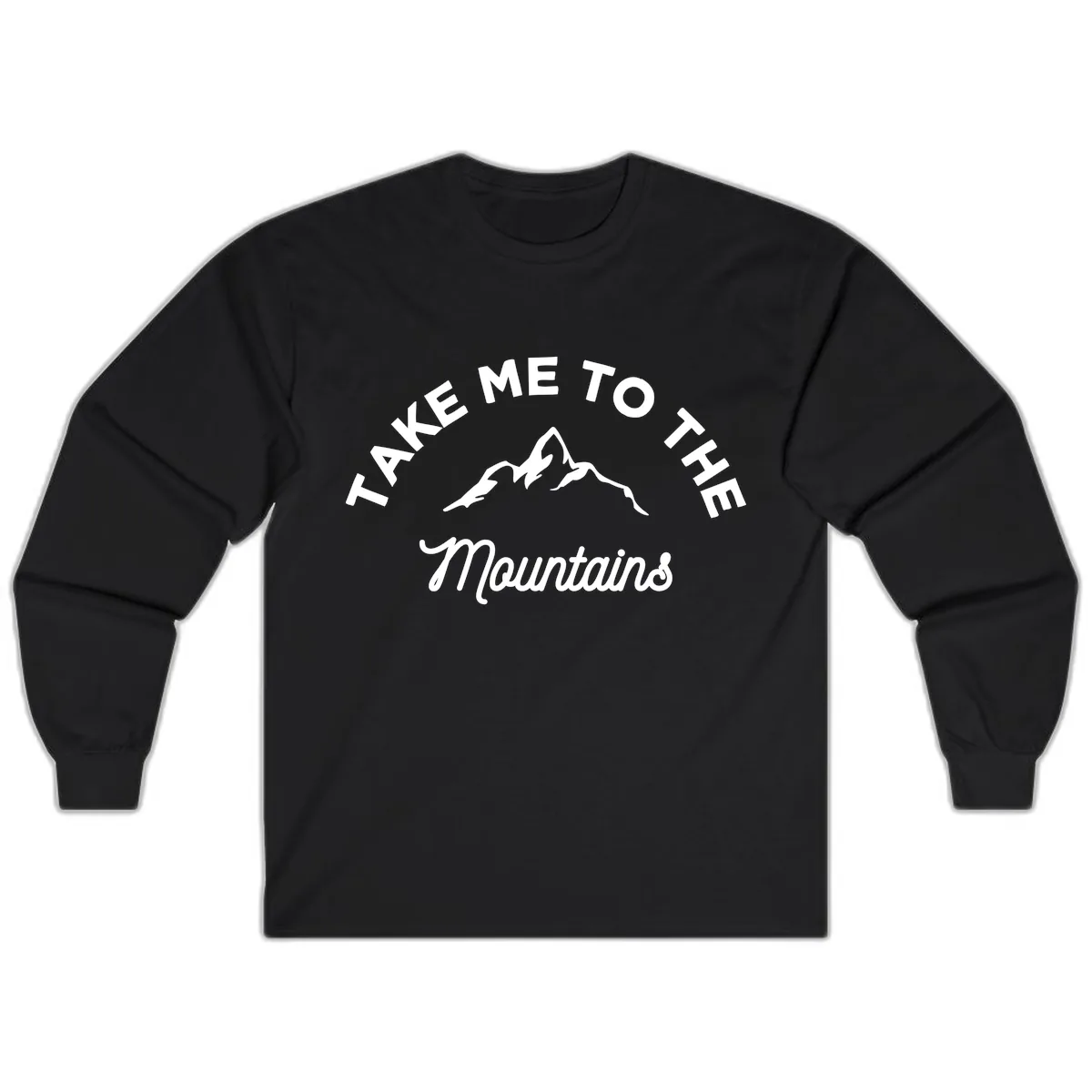 Take Me To The Mountains Long Sleeve in Black