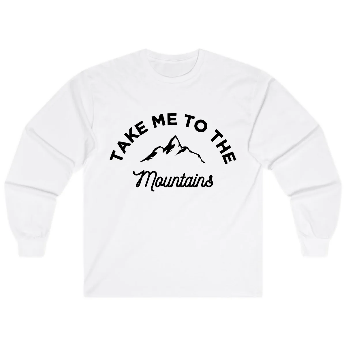 Take Me To The Mountains Long Sleeve in White
