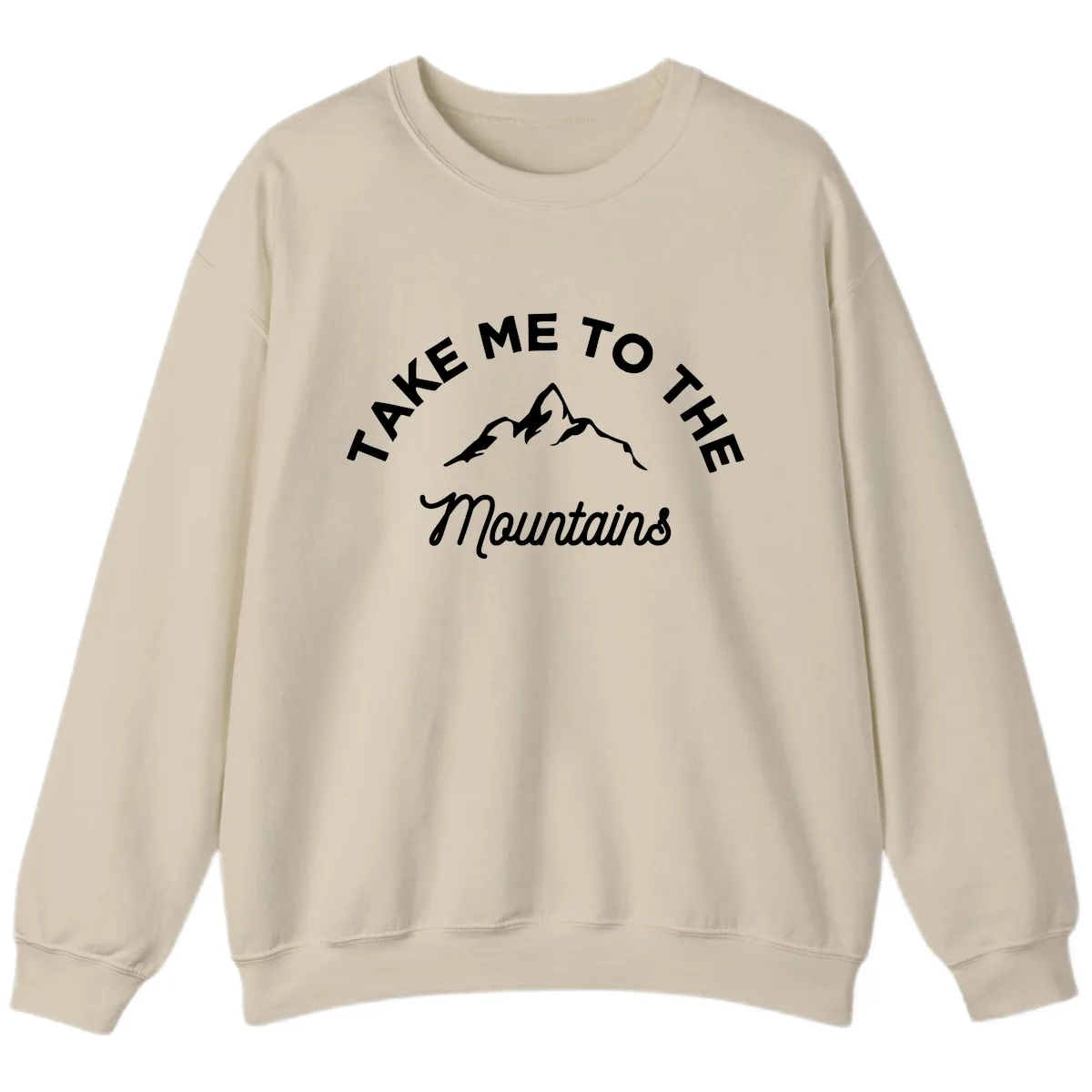 Take Me To The Mountains Sweatshirt in Sand