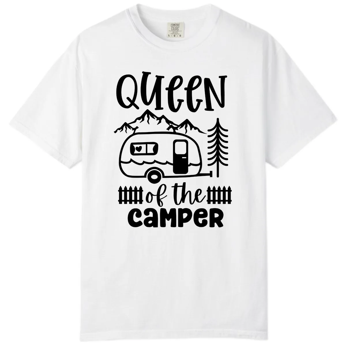 Queen Of The Camper Comfort Color in White