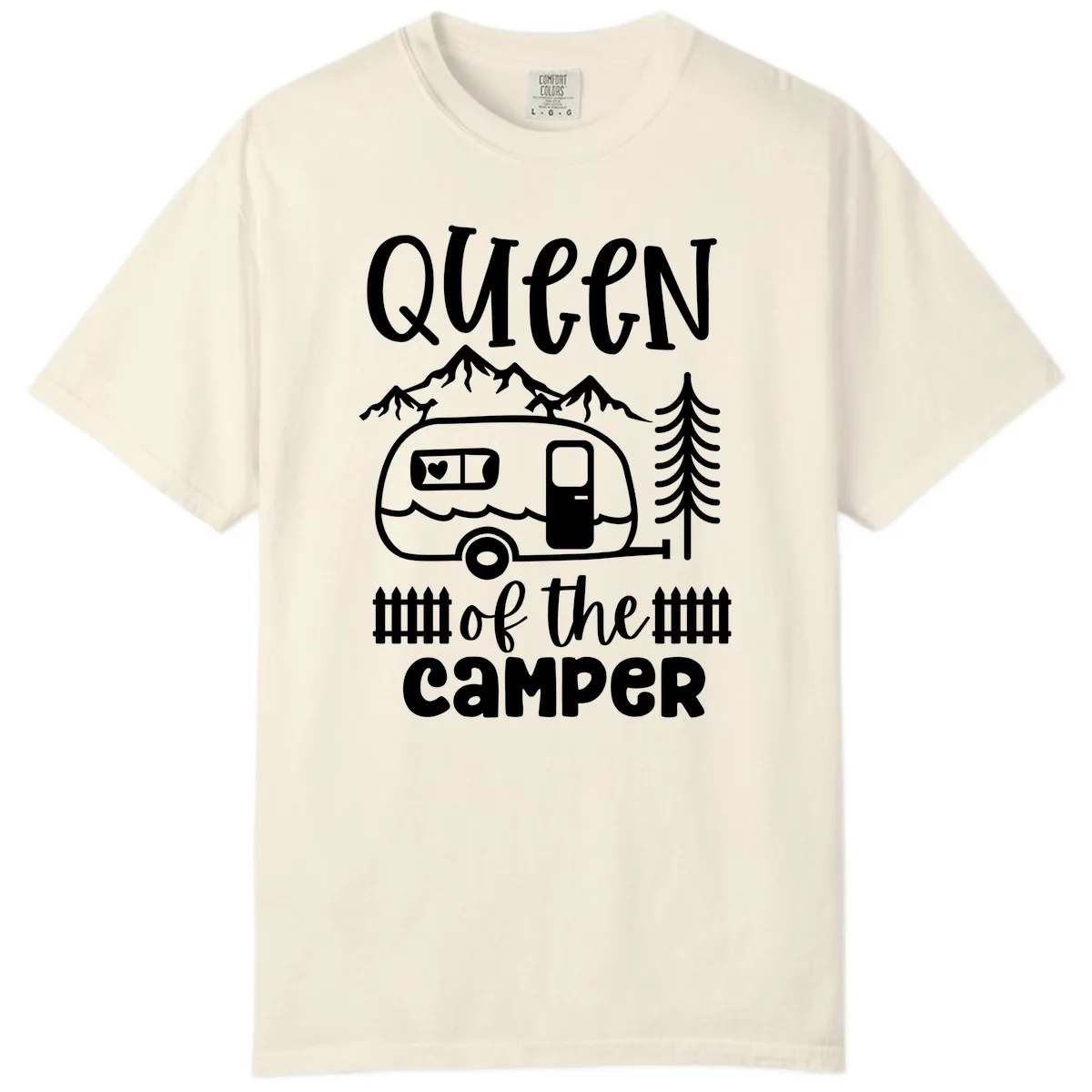 Queen Of The Camper Comfort Color in Ivory