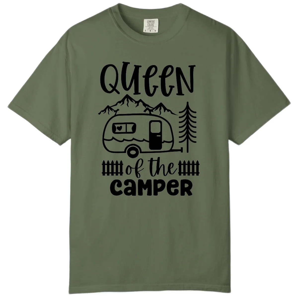 Queen Of The Camper Comfort Color in Sage