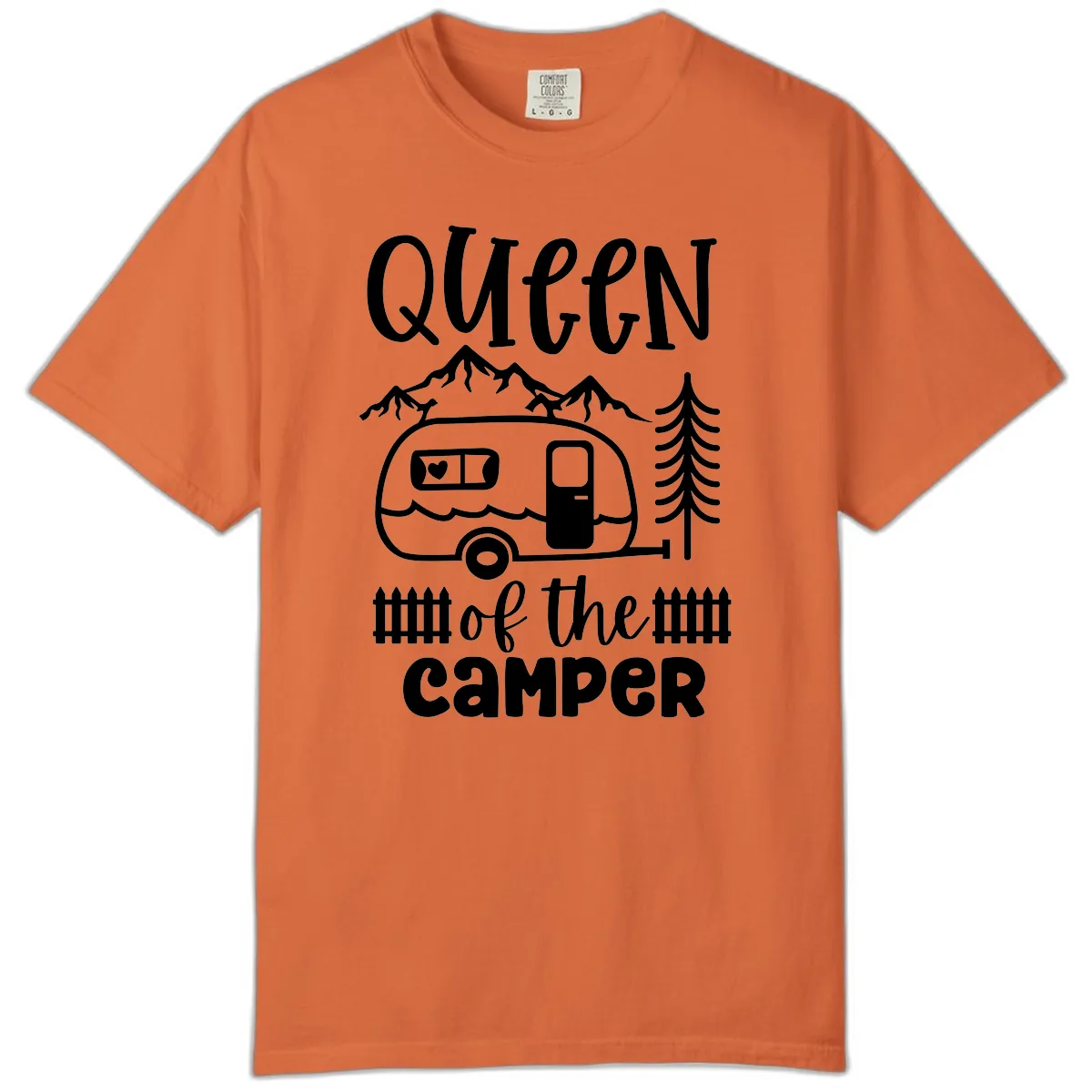 Queen Of The Camper Comfort Color in Burnt Orange