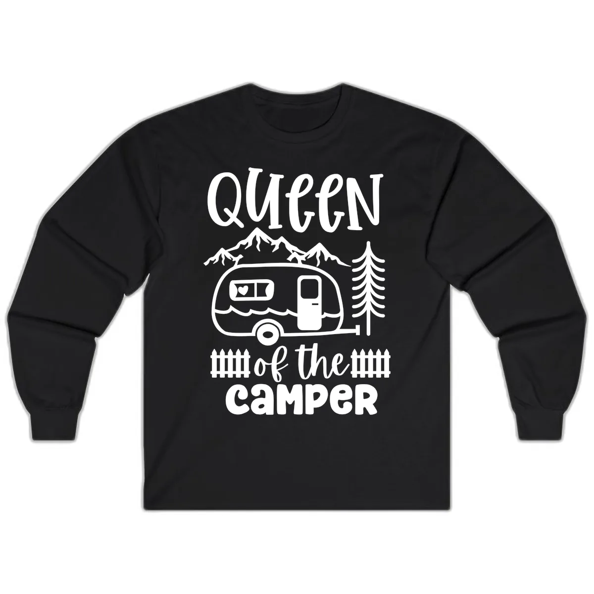 Queen Of The Camper Long Sleeve in Black