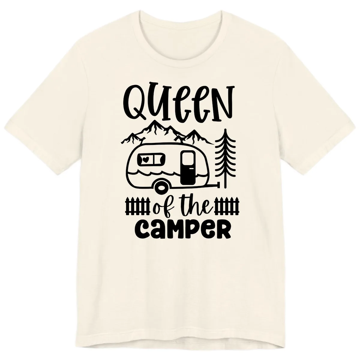 Queen Of The Camper Premium T-Shirt in Natural