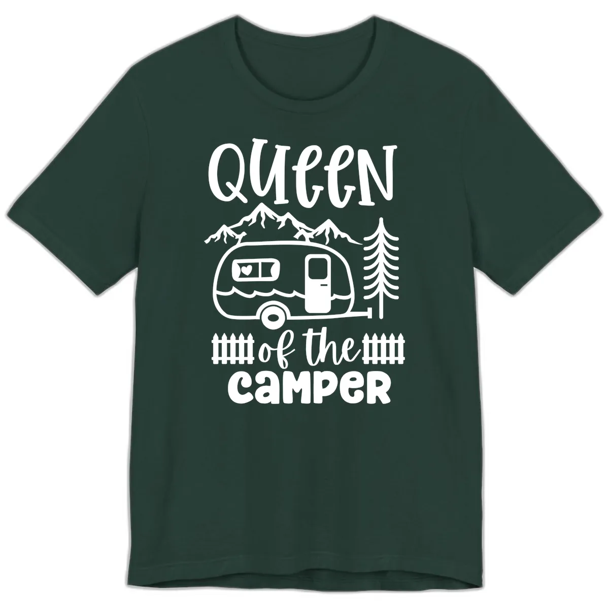 Queen Of The Camper Premium T-Shirt in Forest