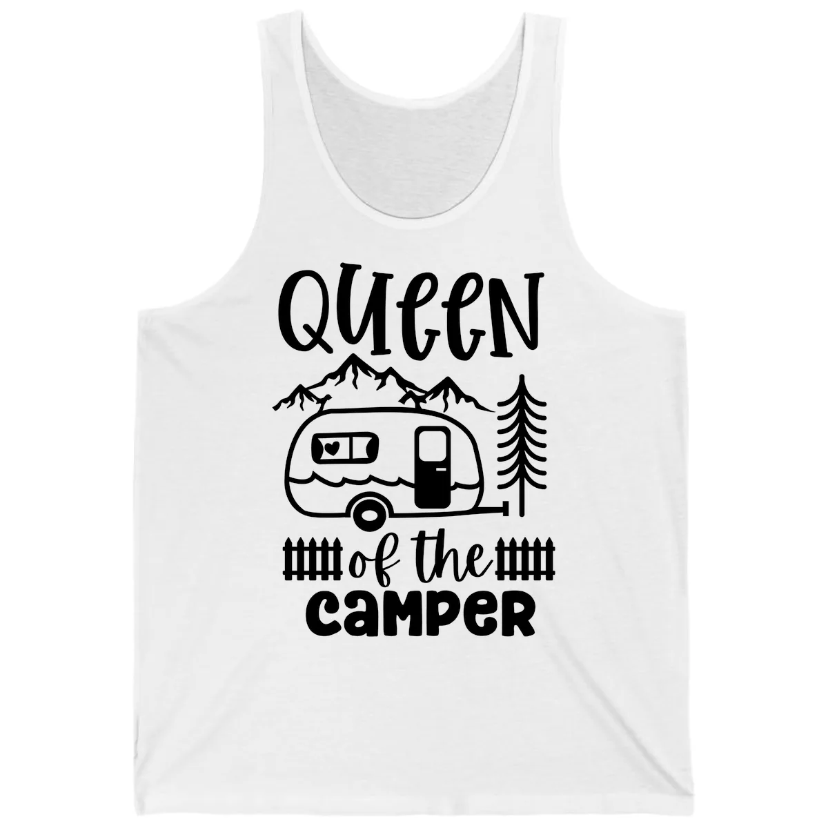 Queen Of The Camper Tank in White