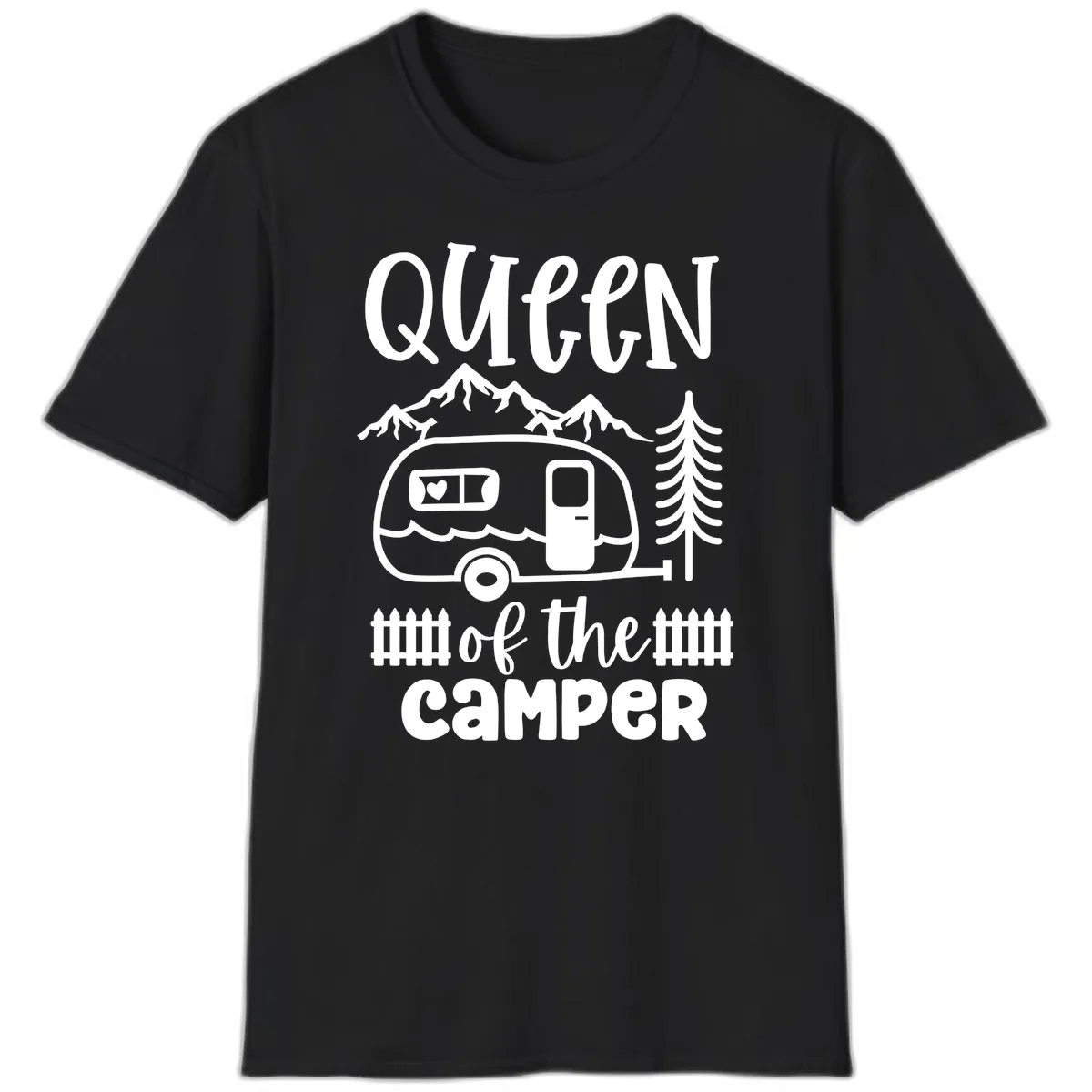 Queen Of The Camper T-Shirt in Black