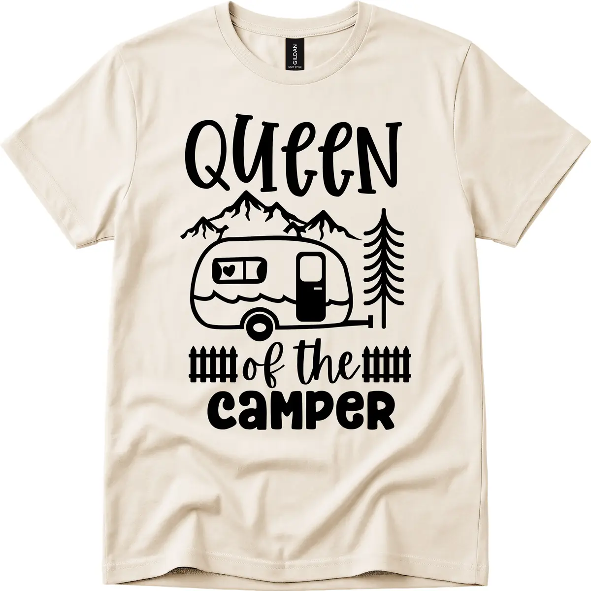 Queen Of The Camper T-Shirt in Natural