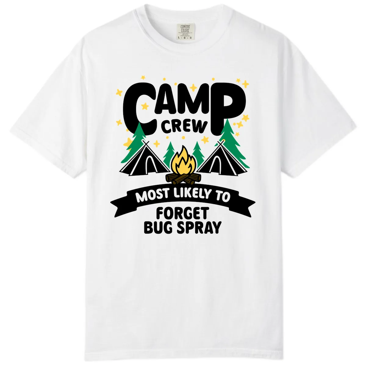 Camp Crew Most Likely To Forget Bug Spray Comfort Color in White