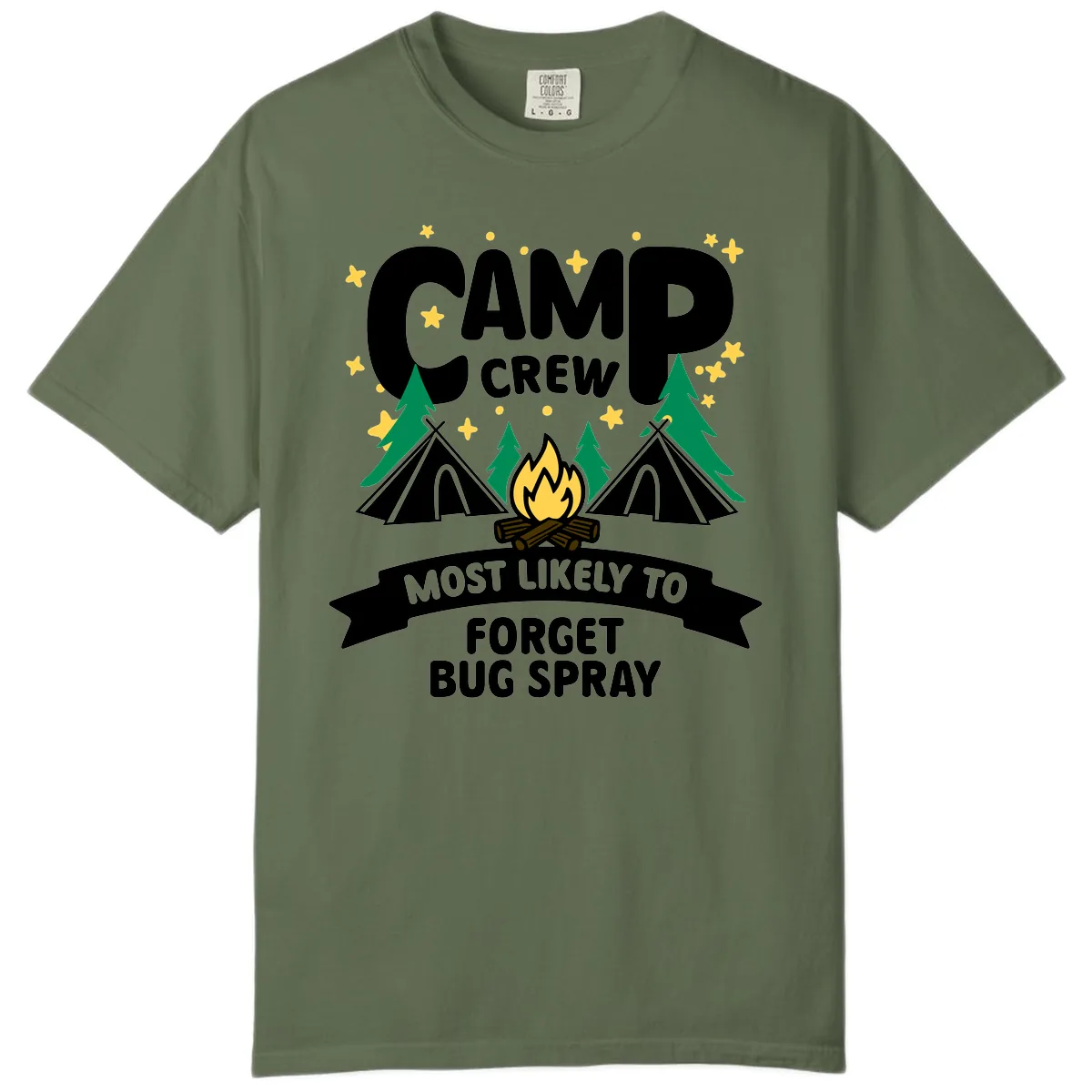 Camp Crew Most Likely To Forget Bug Spray Comfort Color in Sage