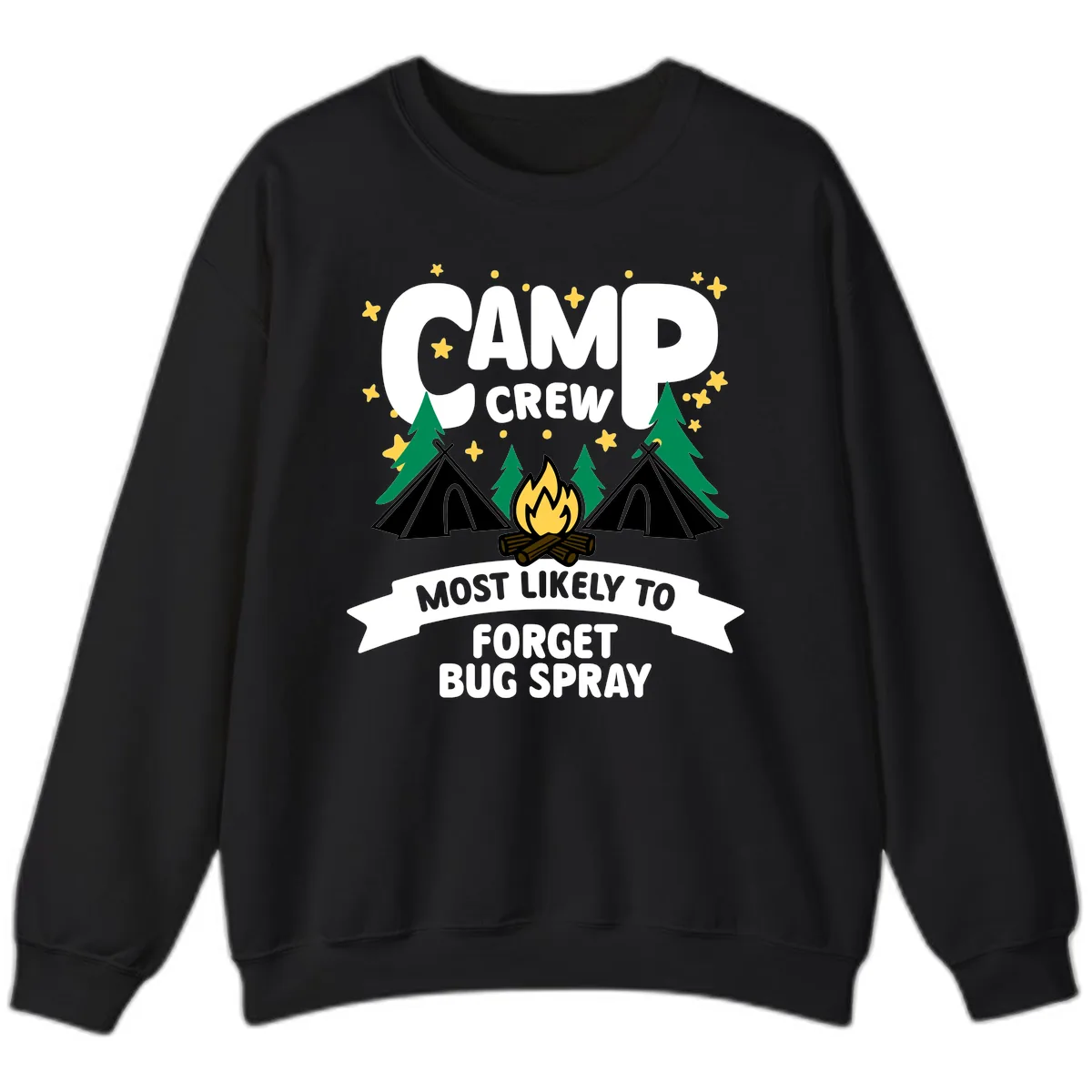 Camp Crew Most Likely To Forget Bug Spray Sweatshirt in Black